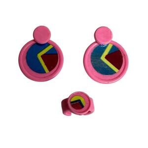 Vintage Fun Time Barbie Doll Earrings and Watch Replacement Accessory